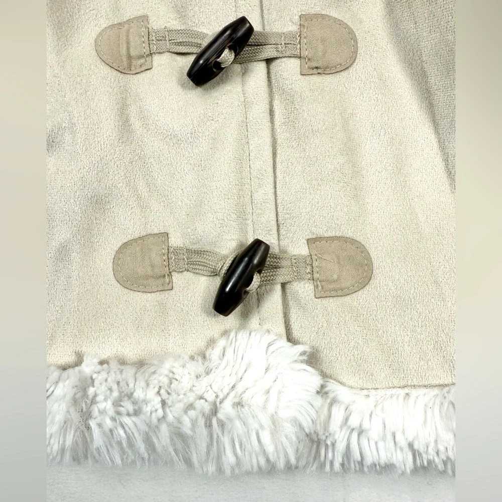 GYMBOREE Baby Girl Faux Suede Toggle Coat 6-12M Cozy‎ Winter Cottagecore Preppy